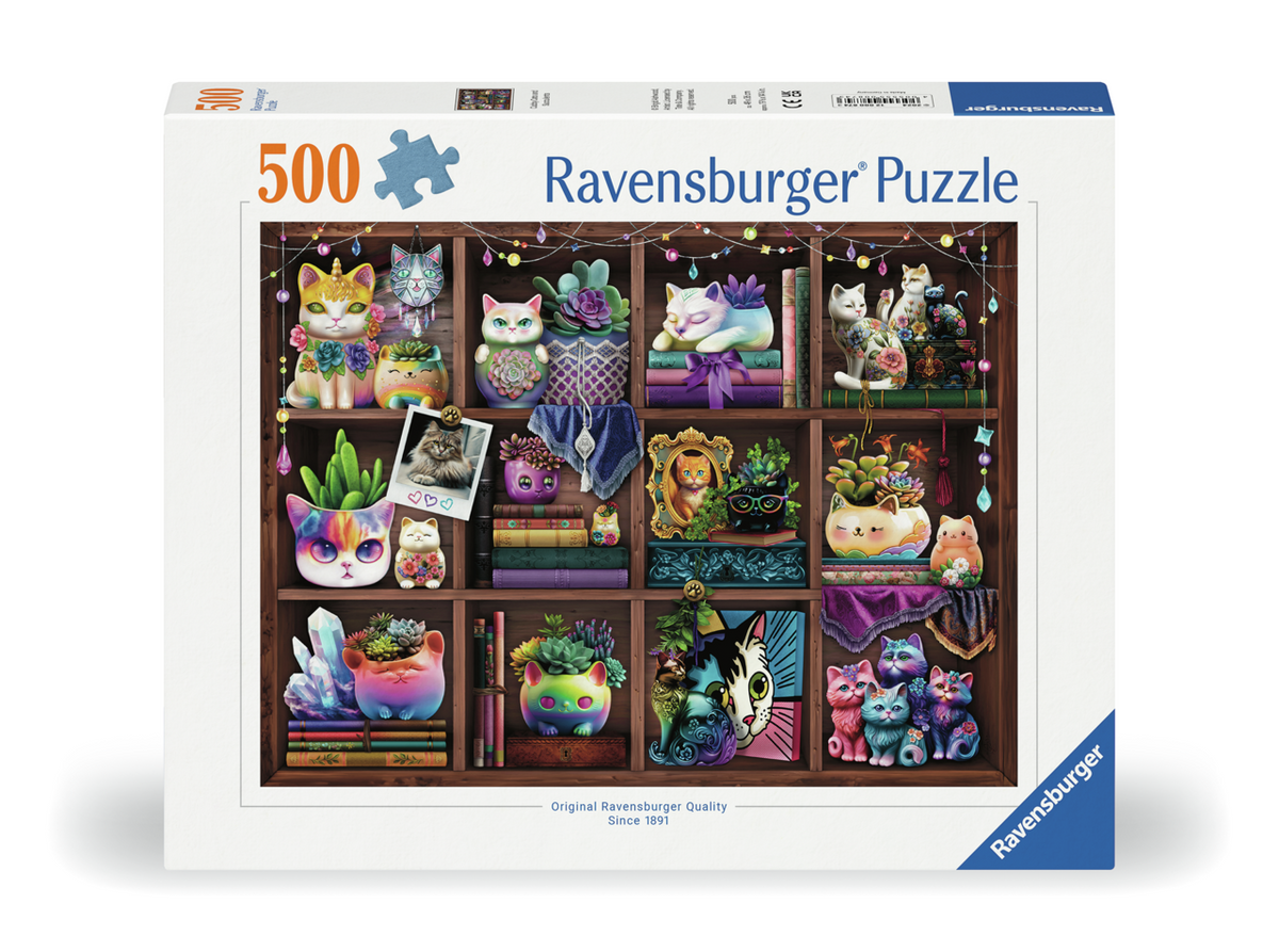 500 Piece - Cubby Cats & Succulents - Ravensburger