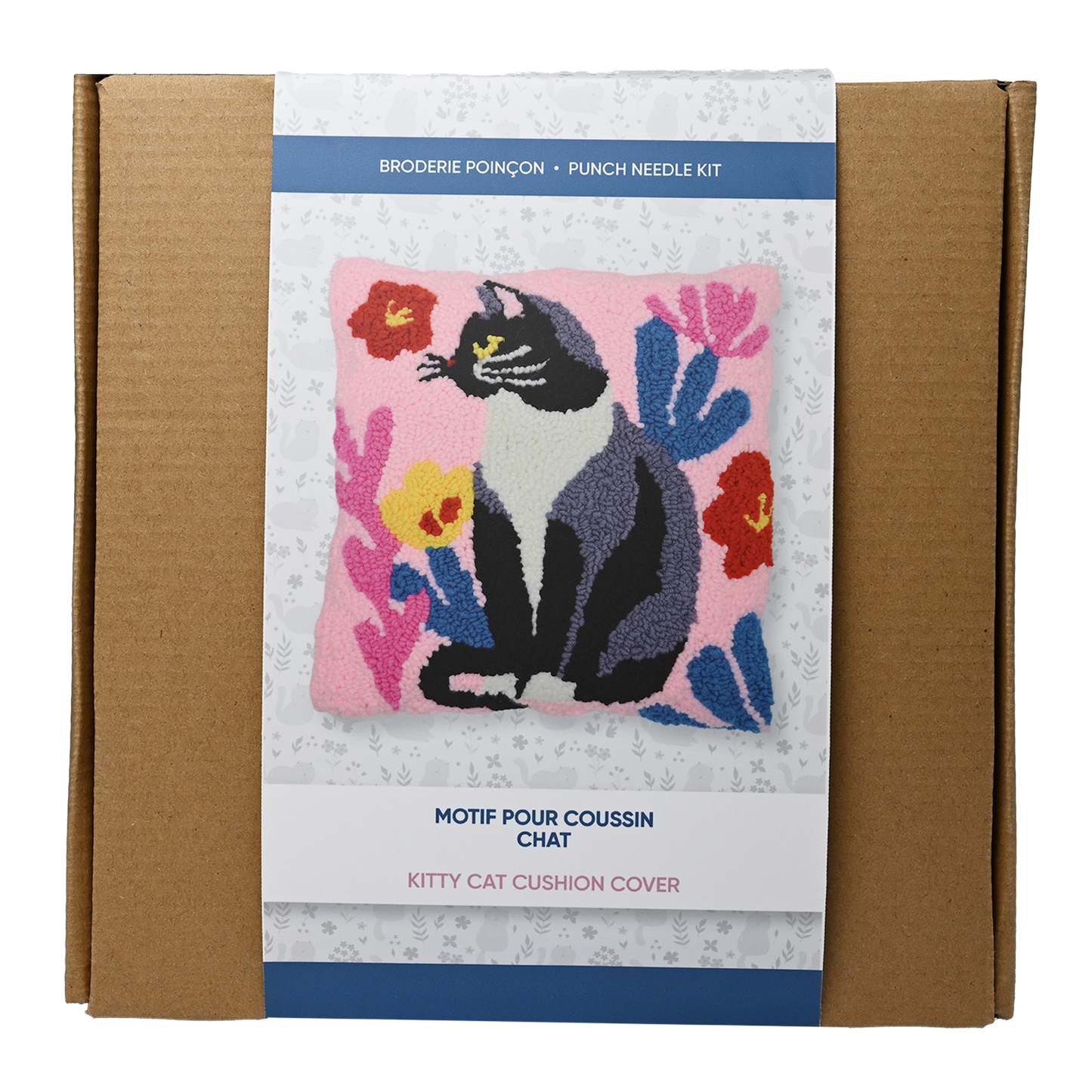 Punch Needle Kit - Kitty Cat Cushion Cover - Pierre Belvedere
