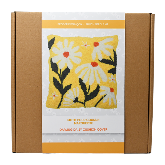 Punch Needle Kit - Darling Daisy Cushion Cover - Pierre Belvedere