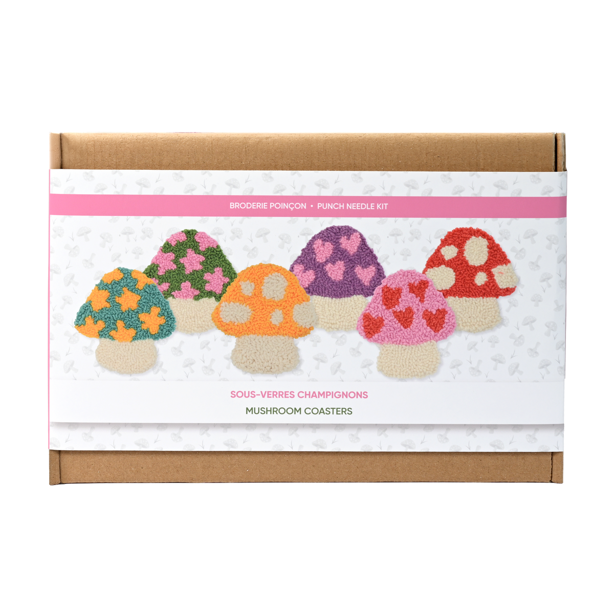 Punch Needle Kit - Magic Mushroom Coaster Kit