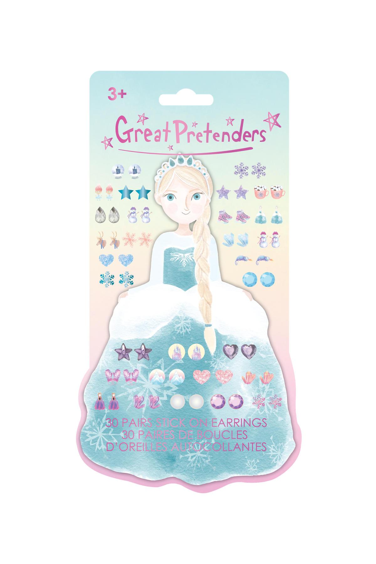 Stick On Earrings - Frosty Sister - 87526 - Great Pretenders