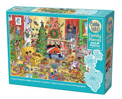350 Piece (Family Pieces) - Catching Santa - Cobble Hill