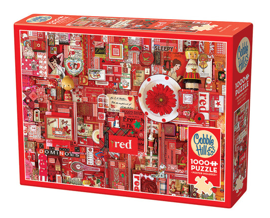 1000 Piece - Rainbow Collection: Red - Cobble Hill