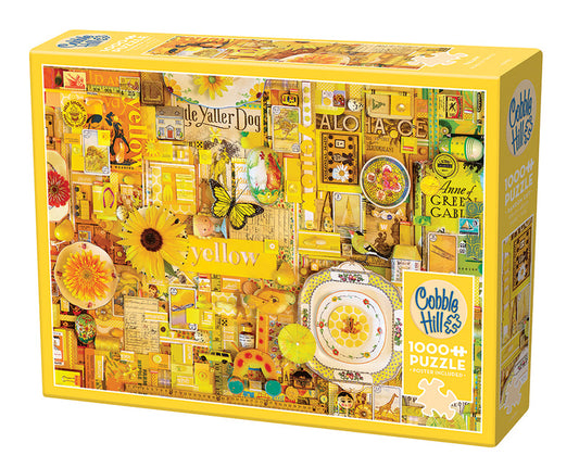 1000 Piece - Rainbow  Collection: Yellow - Cobble Hill