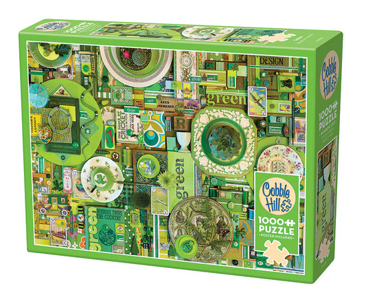 1000 Piece - Green - Cobble Hill