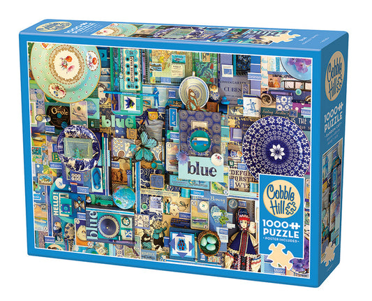 1000 Piece - Rainbow  Collection: Blue - Cobble Hill
