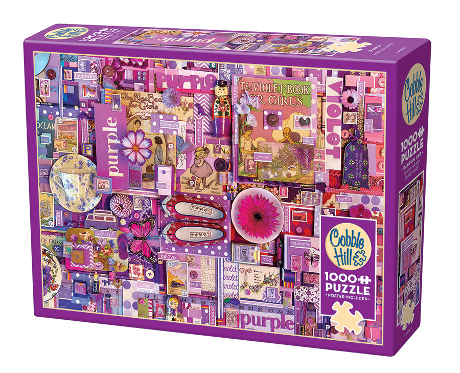 1000 Piece - Rainbow  Collection: Purple - Cobble Hill