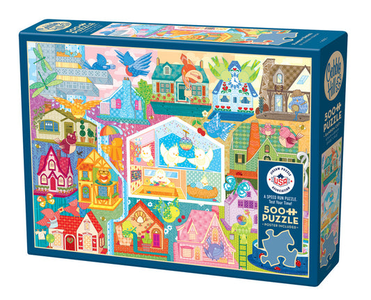 500 Piece - Rainbow Birdies - Cobble Hill
