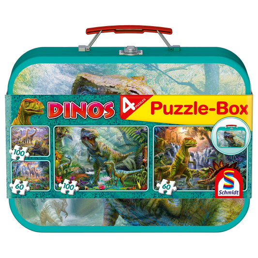 Puzzle Box - 4 Dino puzzles - Schmidt