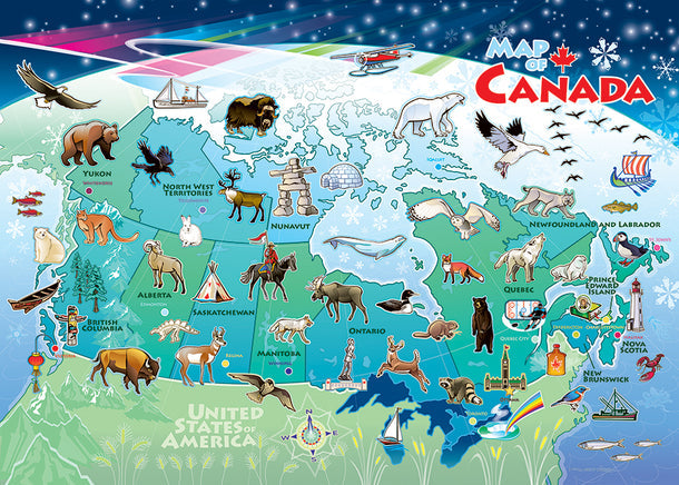 35 Piece Tray Puzzle - Canada Map