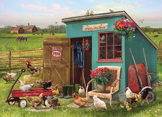 35 Piece Tray Puzzle - Happy Hens
