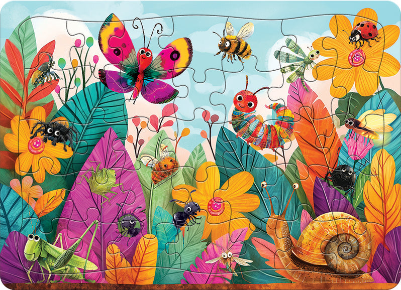 35 Piece Tray Puzzle - Bugs & Blossoms