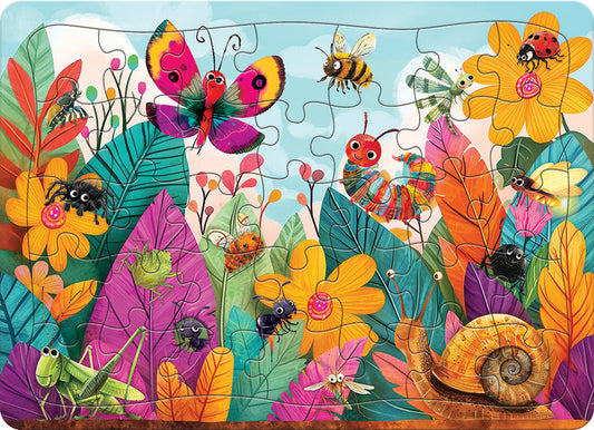 35 Piece Tray Puzzle - Bugs & Blossoms