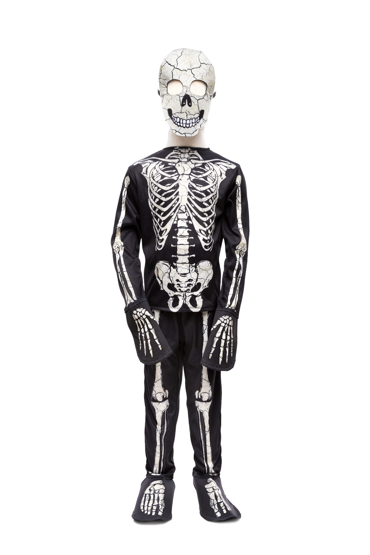 Size 5-6 - Glow-in-the-Dark Skeleton Shirt, Pants, and Mask - 65895 - Great Pretenders