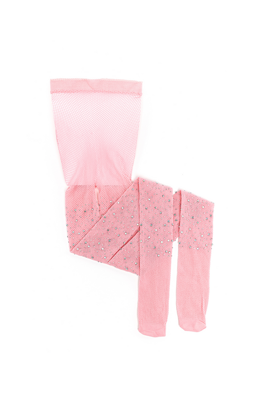 Size 3-8 - Tights - Light Pink Rhinestone - 23010 - Great Pretenders