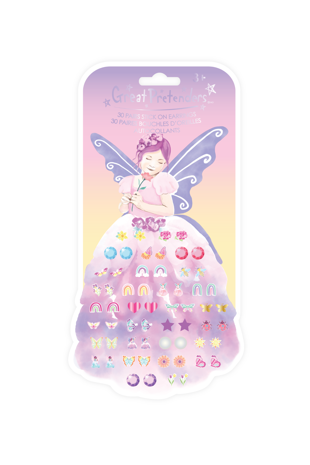 Stick On Earrings - Butterfly Fairy Triana - 87514 - Great Pretenders