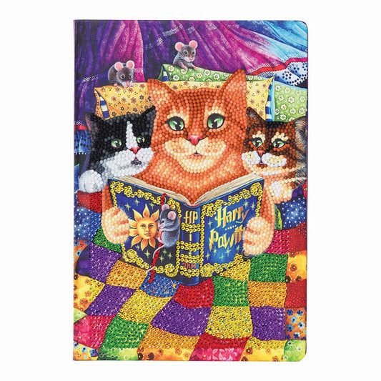 Crystal Art Notebook Kit - Kitty Bedtime Stories