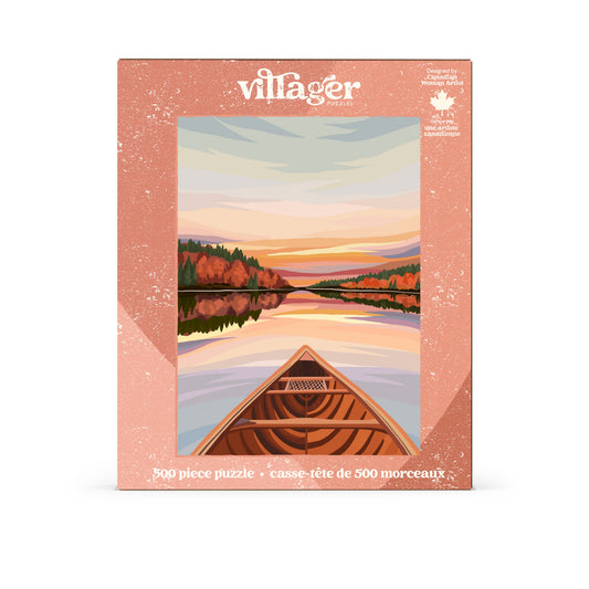 500 piece - Canoeing at Dawn - Villager Puzzles