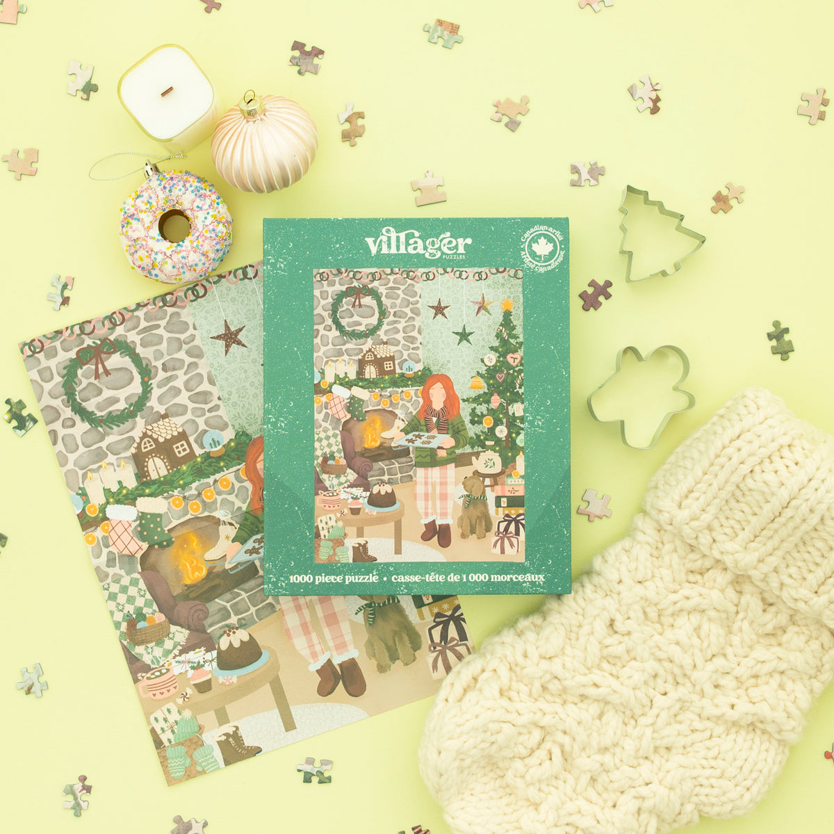 1000 Piece - Cottage Christmas - Villager Puzzles