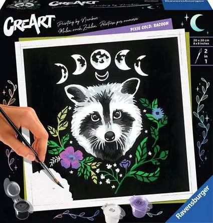Paint By Numbers - Pixie Cold Edition: Raccoon - Ravensburger