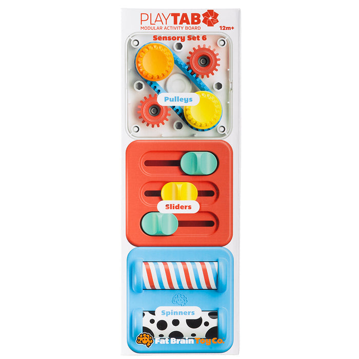 Playtab: Set 6 - Pulleys, Sliders, Spinners - Fat Brain Toys