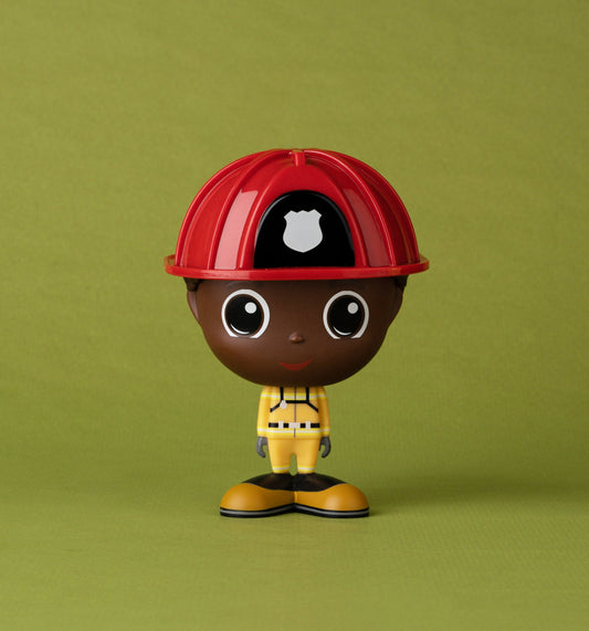 Figure - Fire Fighter - Billy (Eyes: Brown - Hair: Brown) - dark skin - flek