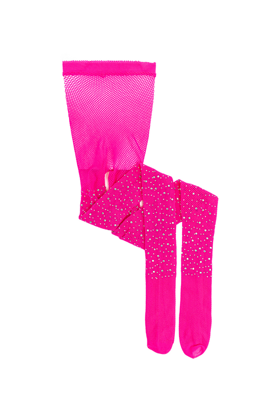 Size 3-8 - Tights - Ombré Rhinestone Hot Pink, Purple, & Pink - 23040 - Great Pretenders