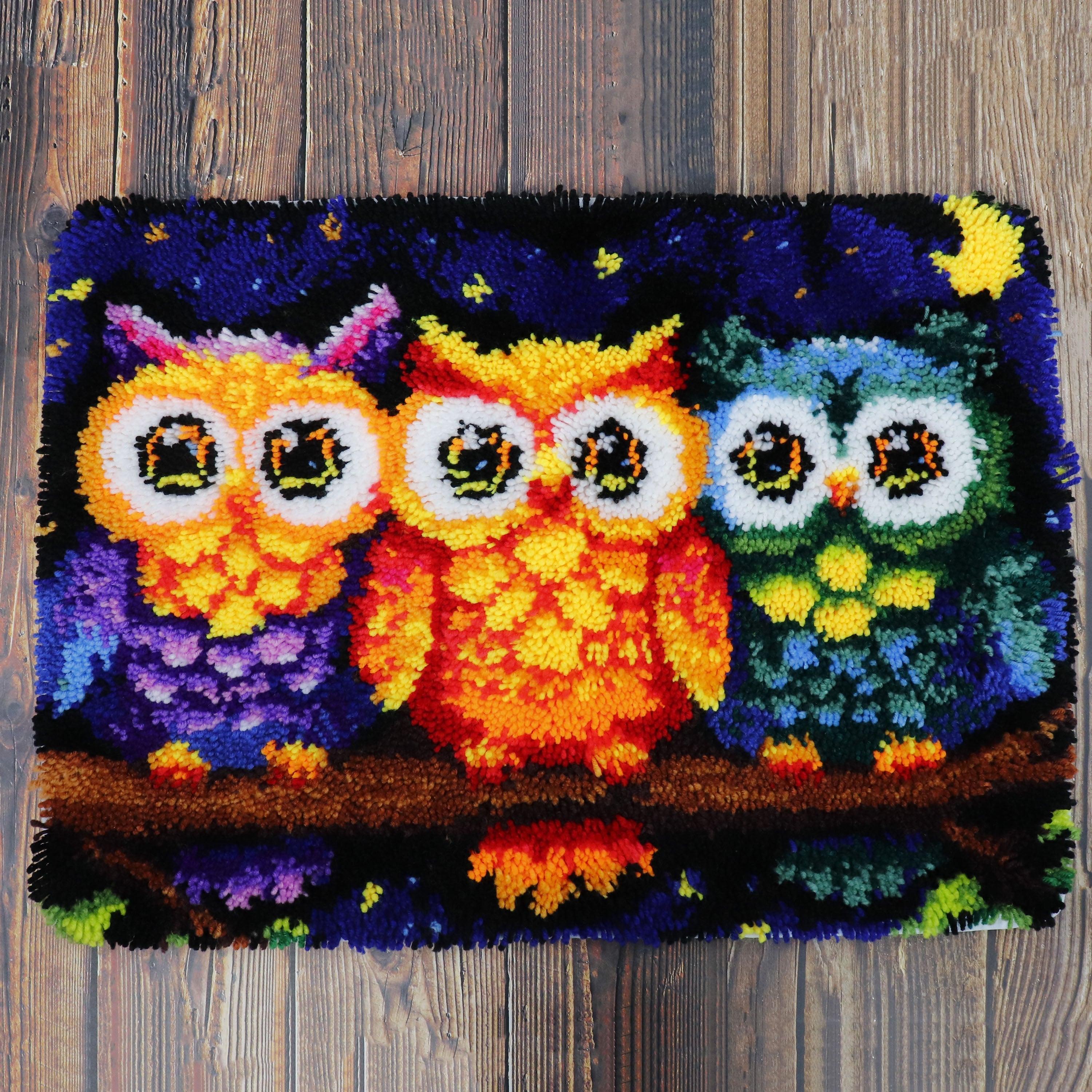 Latch Hook- Large Rug Kit - Owls – Turtle Crossings Toy Store
