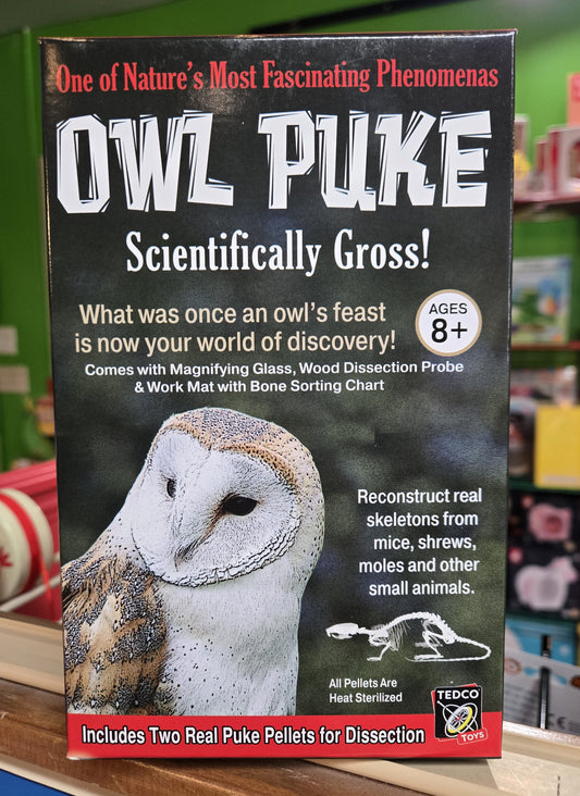 Owl Puke Pellet With Magnifying Glass - Tedco