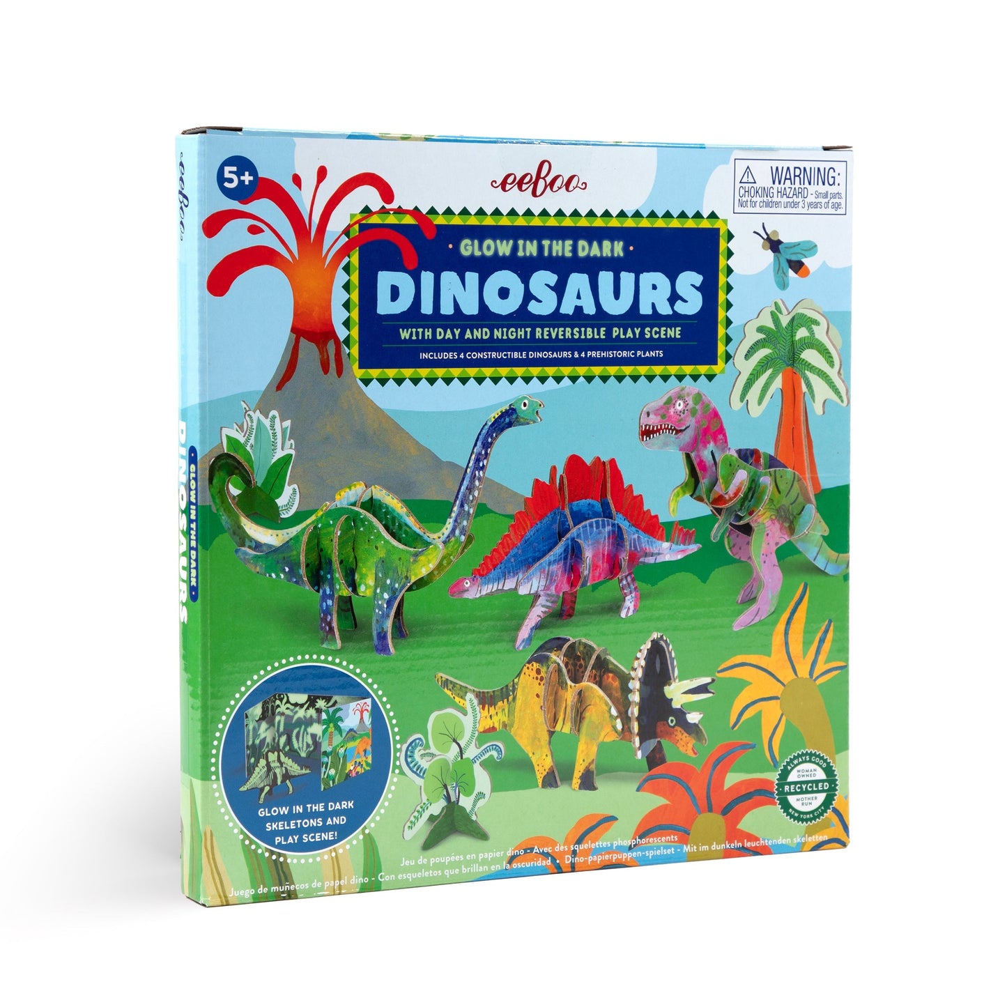 Build Your Own Dinosaurs With Reversible Play Scene - Eeboo