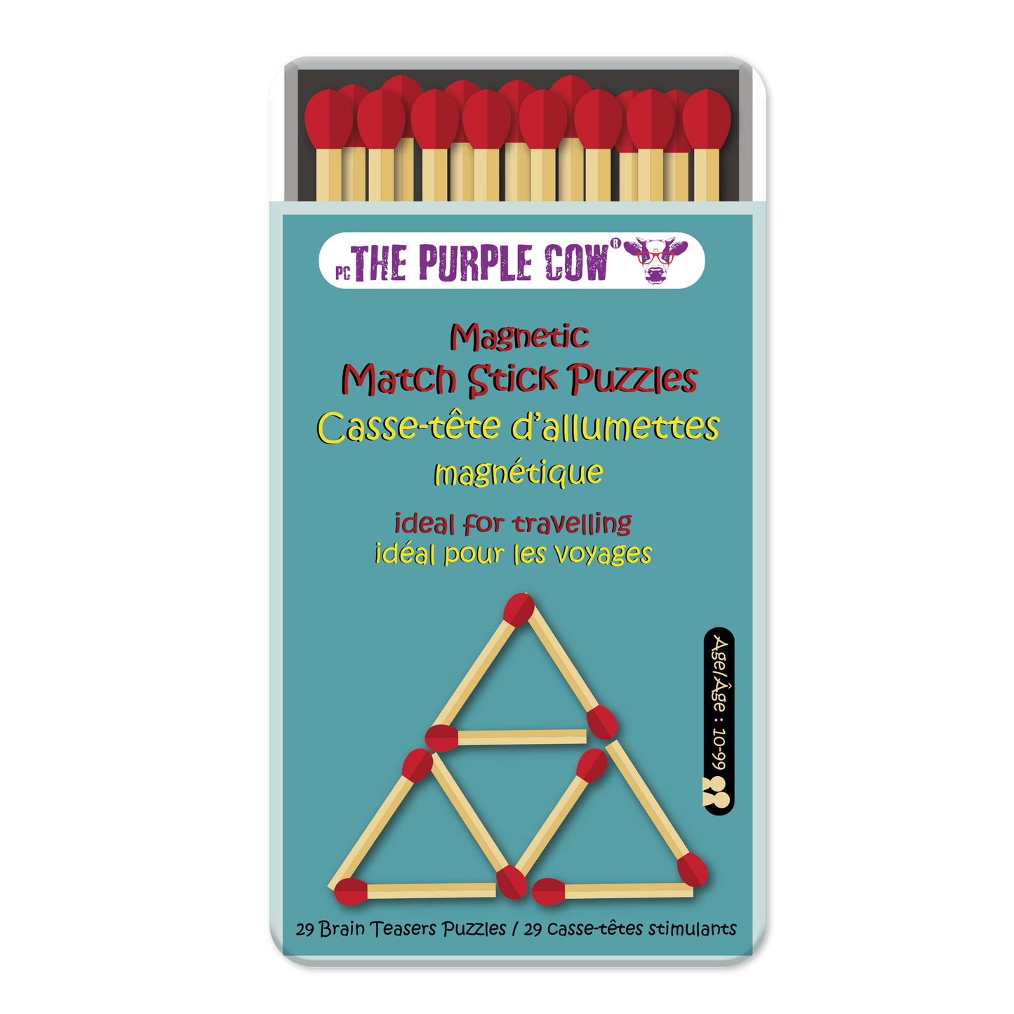 Magnetic Game - Match Stick Puzzles - Purple Cow