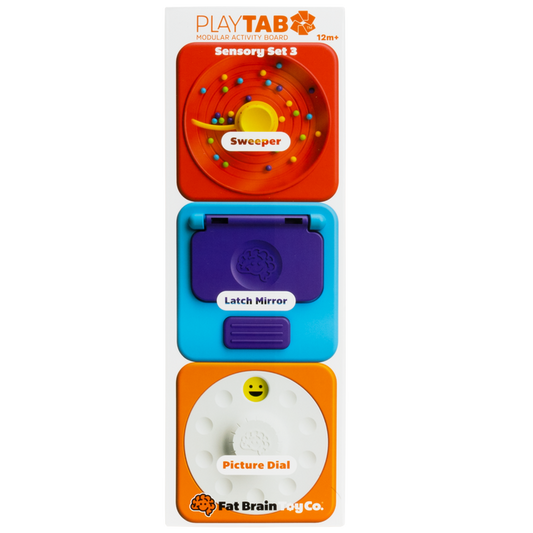 Playtab: Set 3 - Sweeper, Latch Mirror, Picture Dial - Fat Brain Toys