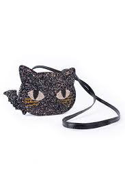 Purse - Cat's Meow Black Chunky Glittery - 83337 - Great Pretenders