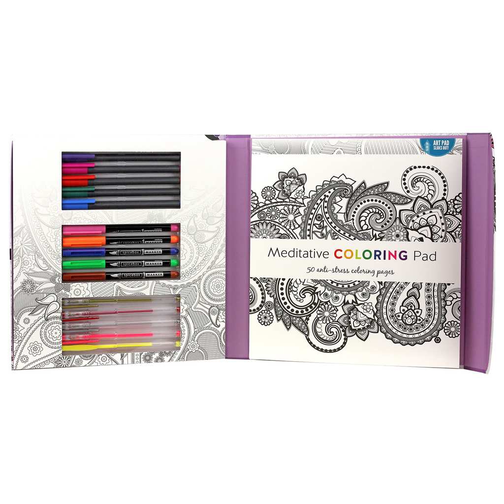 Meditative Colouring - Floral and Paisley Pattern - SpiceBox