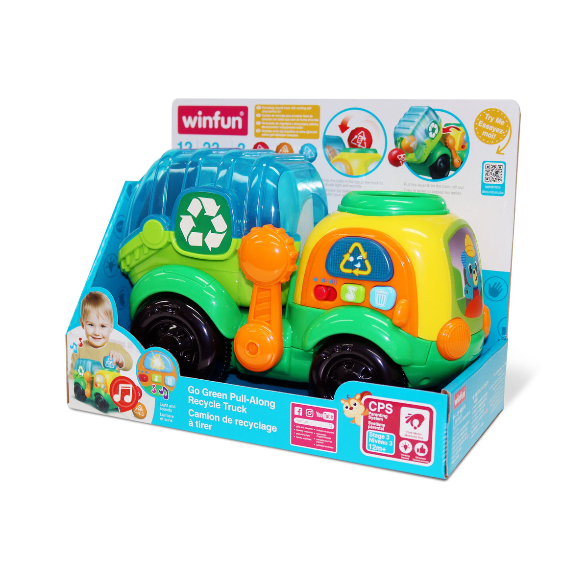 Pull Along Recycle Truck - Winfun