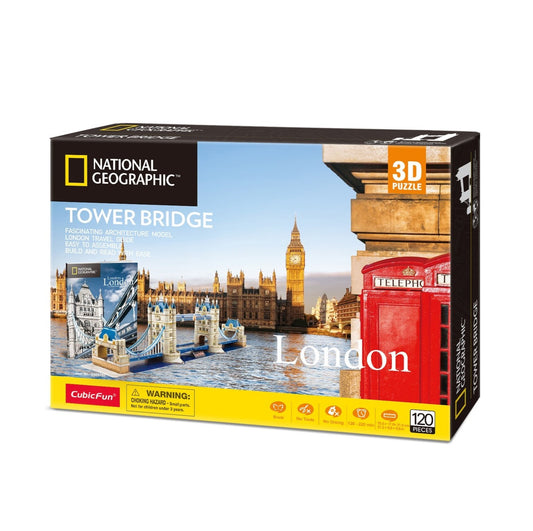 120 Piece - 3D London’s Tower Bridge - National Geographic - Incredible