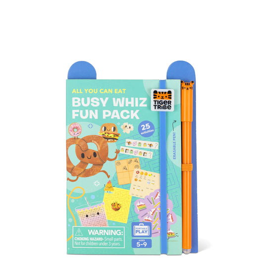 Busy Whiz Fun Pack - Portable Activity Kit with Erasable Pen - Tiger Tribe