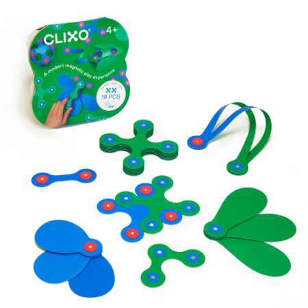 Clixo - Itsy Pack Green & Blue - 18 pieces
