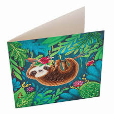 Crystal Art - Card Kit - Sloth - Craft Buddy