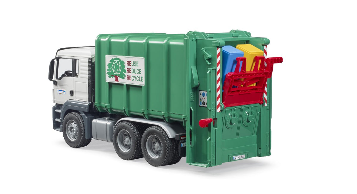 MAN TGS Rear Loading Garbage Truck Green - 03763 - Bruder