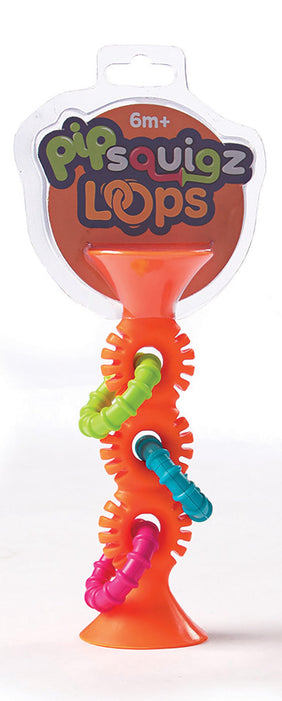Pipsquigz Loops Teether - Orange - Fat Brain Toys