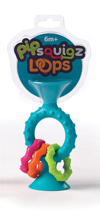 Pipsquigz Loops Teether - Teal - Fat Brain Toys