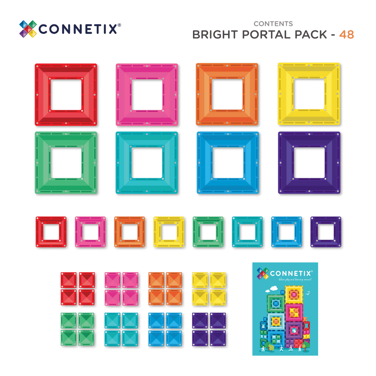 Bright Portal Pack - 48 Pieces - Connetix