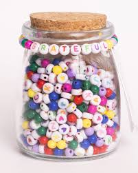 Jar of Beads for Friendship Bracelets - Multicoloured