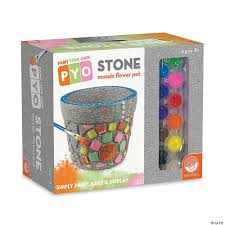 Paint Your Own Stone - Flower Pot - Mindware