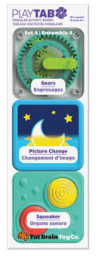 Playtab: Set 4 - Gears, Picture Change, Squeaker - Fat Brain Toys